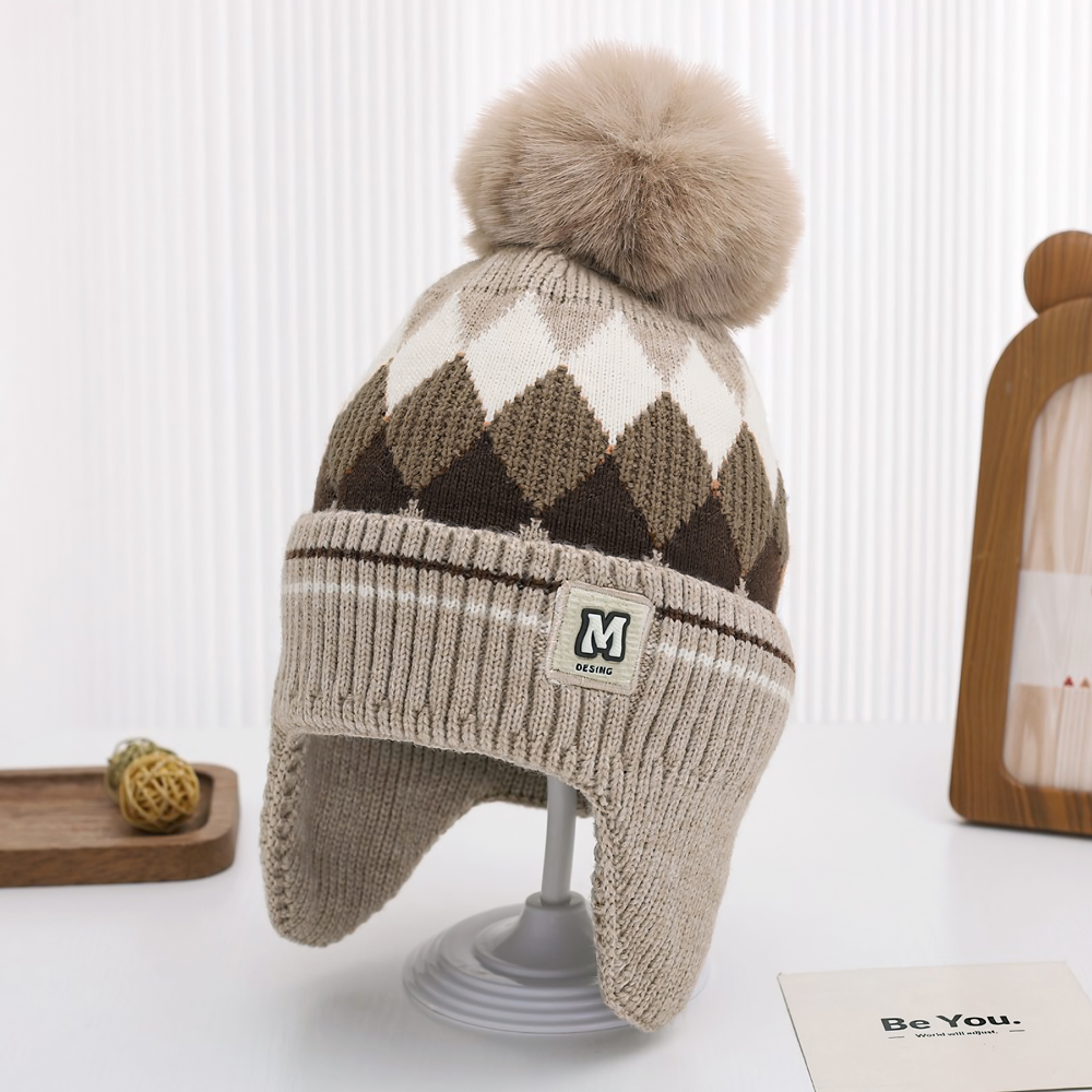 유아 아동 키즈 남아 여아 토들러 아이 베이비 겨울 방한 니트 털 방울 귀달이 모자 - 상세 이미지 5