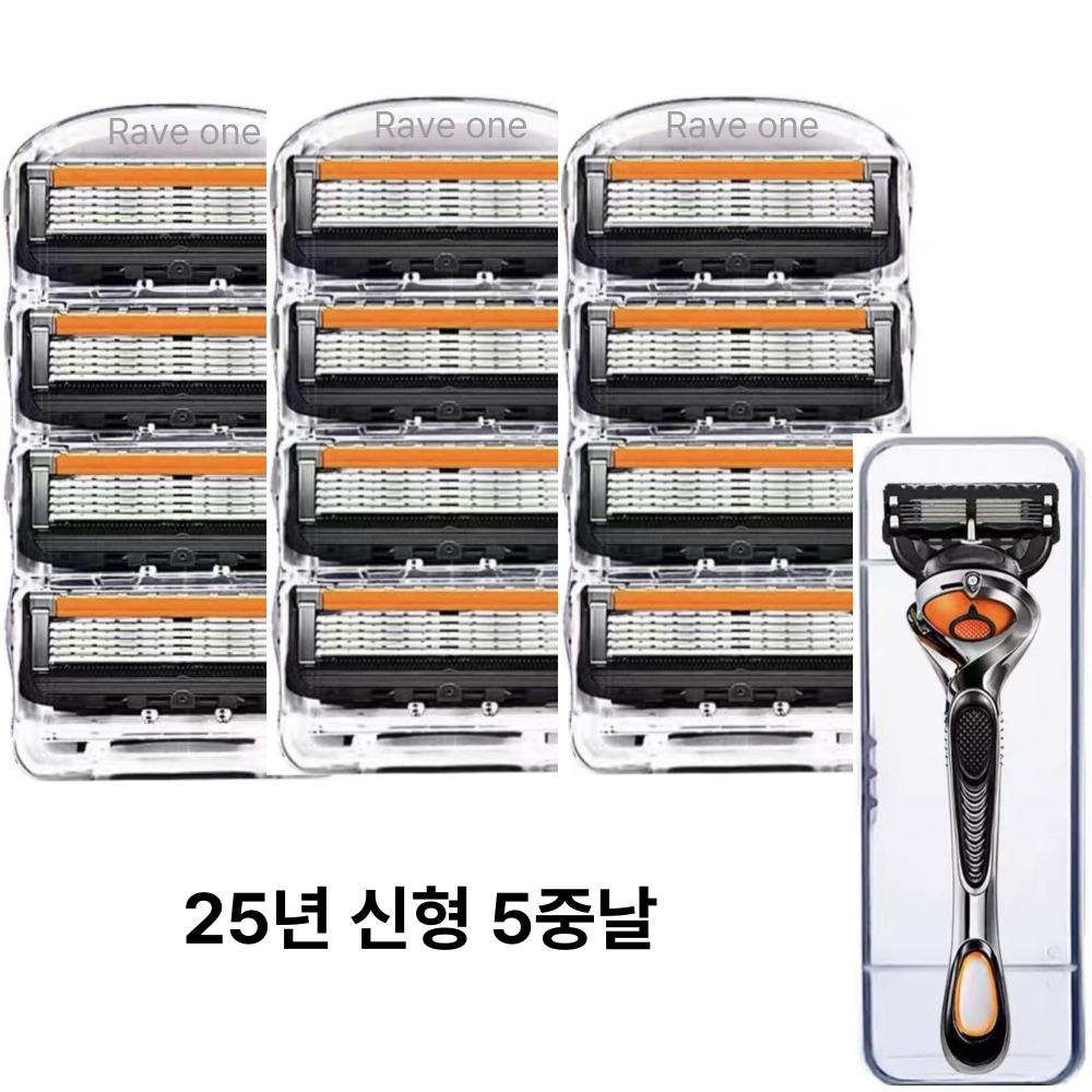 질레트 호환용 퓨전 프로글라이드 프로쉴드 5중날 남자 면도기 면도날 세트 - 상세 이미지 2