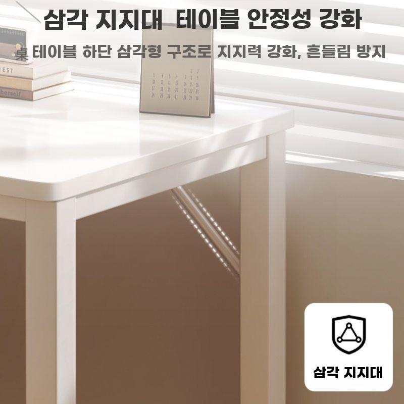 ㄱ자 L형 데스크 서재용 책상 책장 일체형 테이블 - 상세 이미지 3