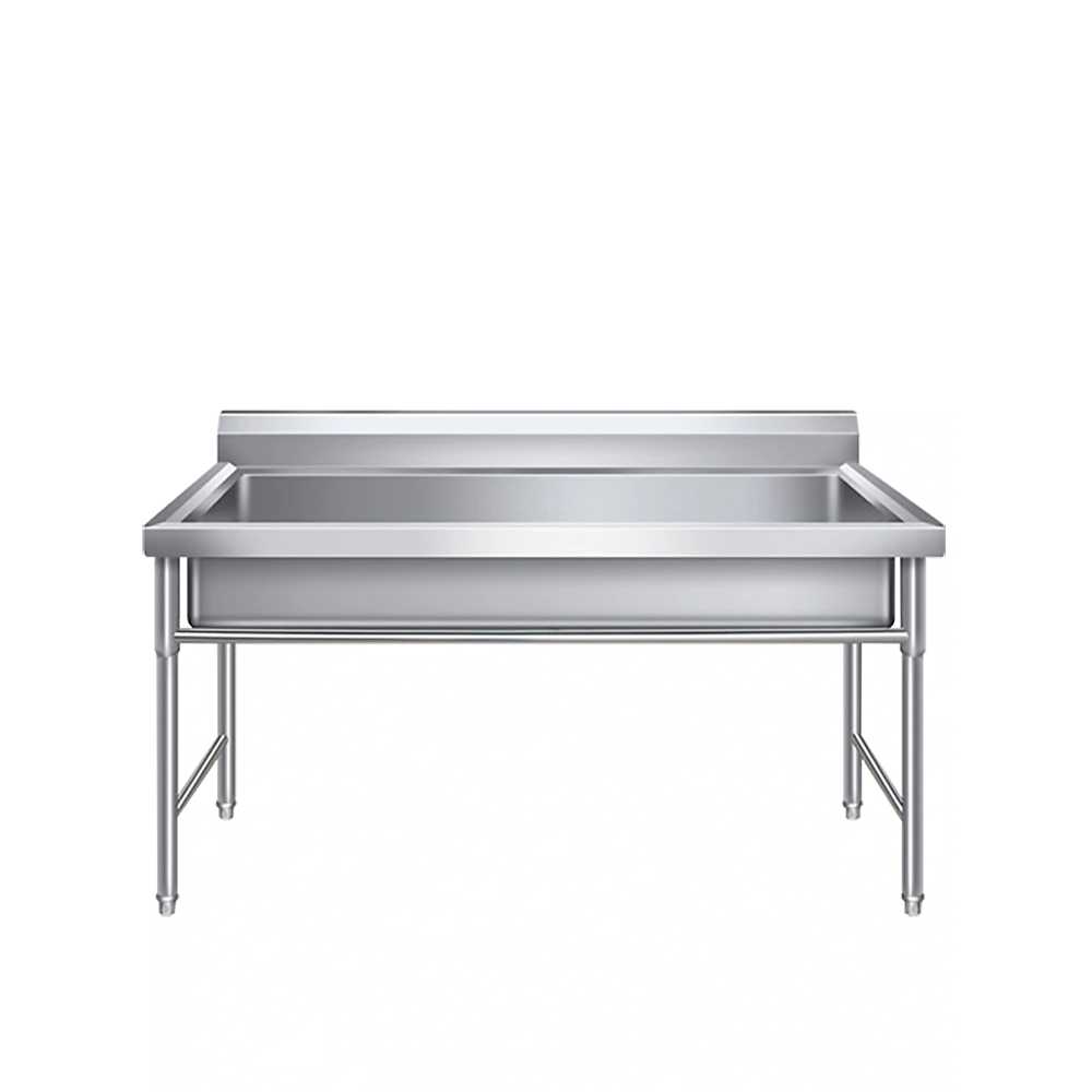 조리용 개수대 식당 업소 스테인리스 세척 작업대 2000x500x800mm - 상품 이미지