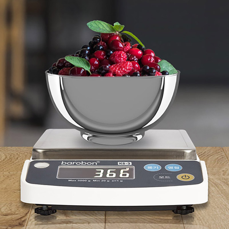 바로본 KS-3 디지털 주방저울 5kg 계량 이유식 베이킹 AS 2년 보장 - 상세 이미지 3