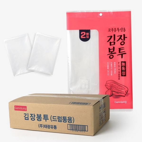 두꺼운 김장 봉투 특대형 투명 비닐 봉투 개별포장 국내산 대용량 - 메인 이미지