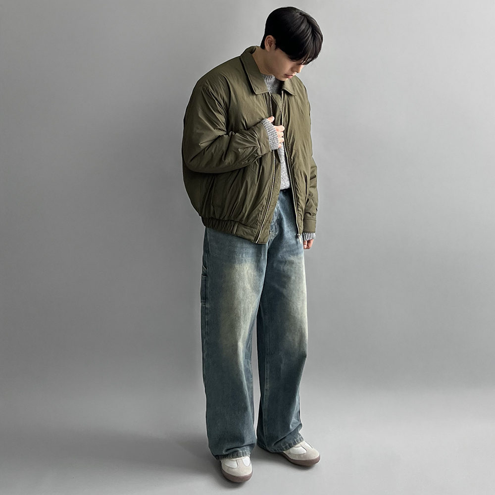 블루종패딩 남자숏패딩 항공패딩 - 상세 이미지 3