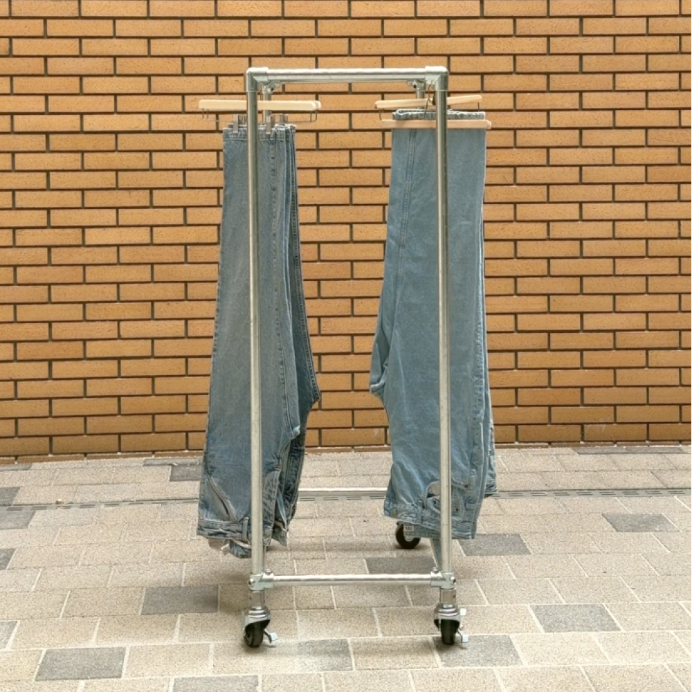 본드팩토리 파이프행거 아다만트 양면 바지걸이 빈티지실버 1000X1400