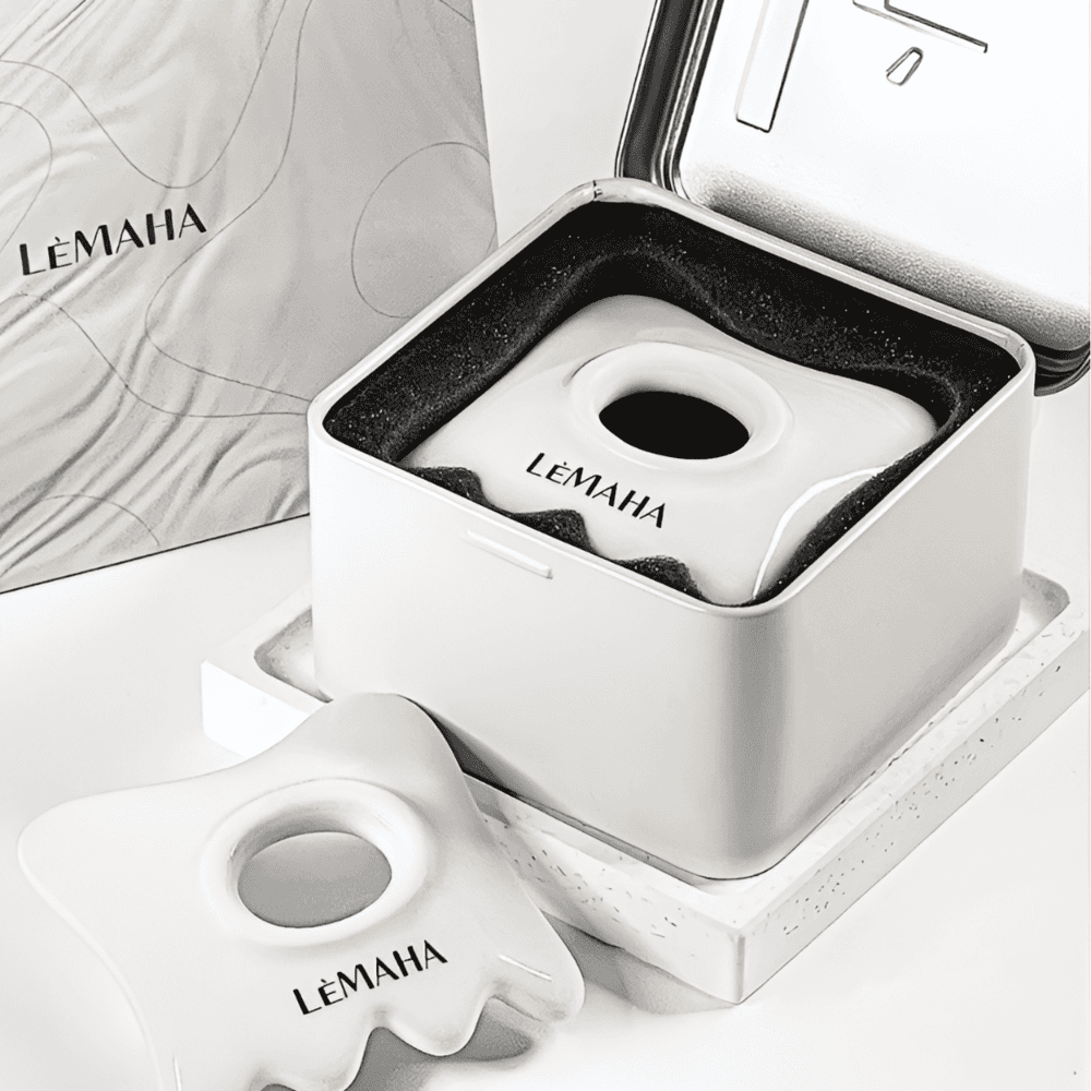 르마하 반지 도자기 괄사 마사지기 2pcs + 소품 보관함 틴케이스 1개