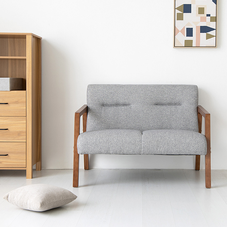 COOKY 패브릭 소파 2인 라이트그레이 1689.6893, 2인용