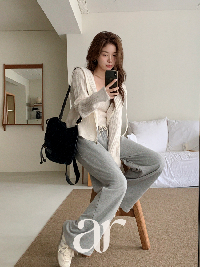 캐주얼 와이드핏 밴딩 팬츠 트레이닝팬츠 ps5460 - 상세 이미지 3