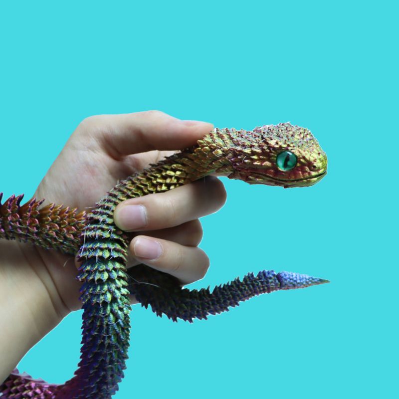 3D 프린트 관절 뱀 스네이크 프라모델 피규어 키덜트 인쇄 프린터 파충류 모델 드래곤 - 상품 이미지