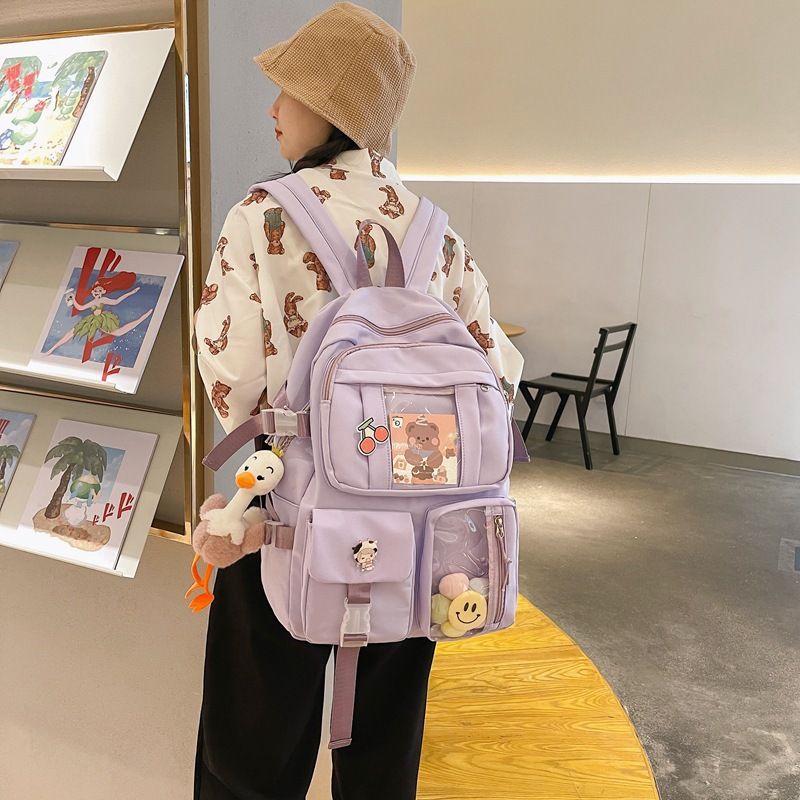투명백팩 덕질가방 이타백 학생 아이돌 굿즈 데코백 퍼플 - 상세 이미지 2