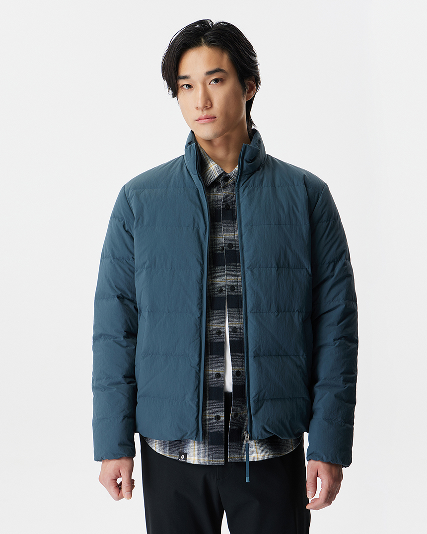 블랙야크 남성 가을 겨울 가벼운 경량 패딩 일상 거위털 롯지 퀼팅 하이넥 구스 다운 자켓 - 상세 이미지 3