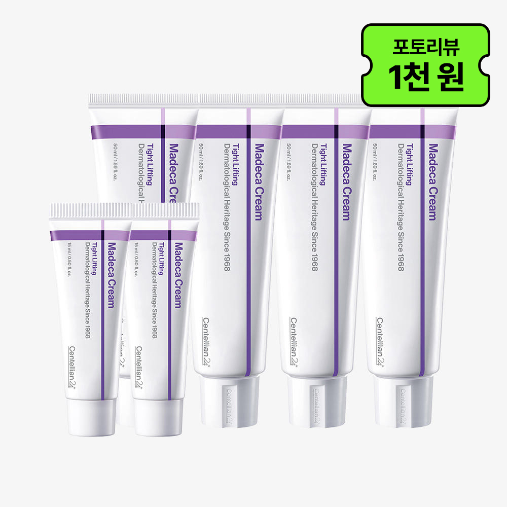 동국제약 센텔리안24 마데카크림 올뉴 타이트리프팅50ml 4개+15ml 2개 /병 풀크림 시카 테카(TECA) 콜라겐 노화 주름개선 안티에이징 보습 탄력에 도움 - 메인 이미지
