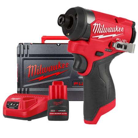 밀워키 M12 FID2-251X 젠3 임팩트 드라이버 12V 배터리(2.5) 1개세트