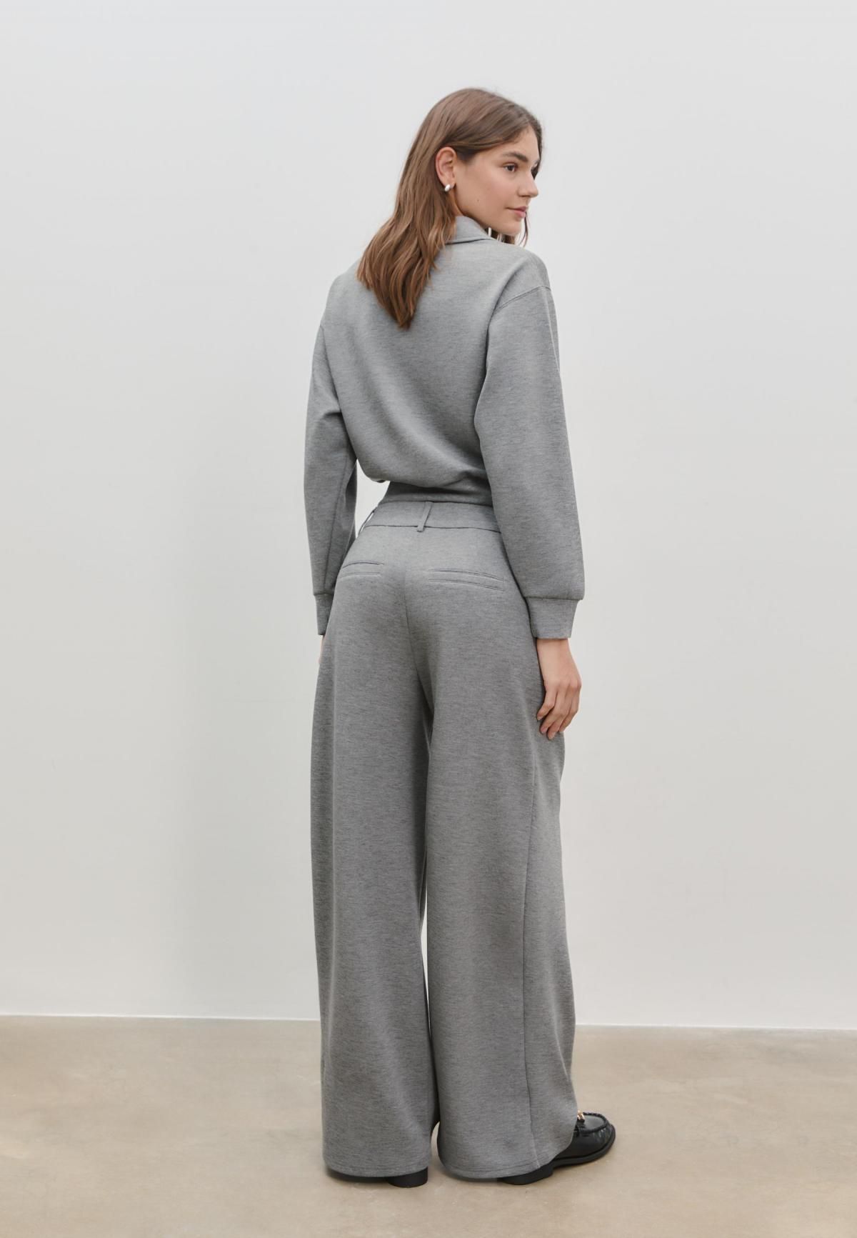 스트라디바리우스 소프트 와이드 테크니컬 슬랙스 팬츠 4537/774 DARK GREY - 상세 이미지 2