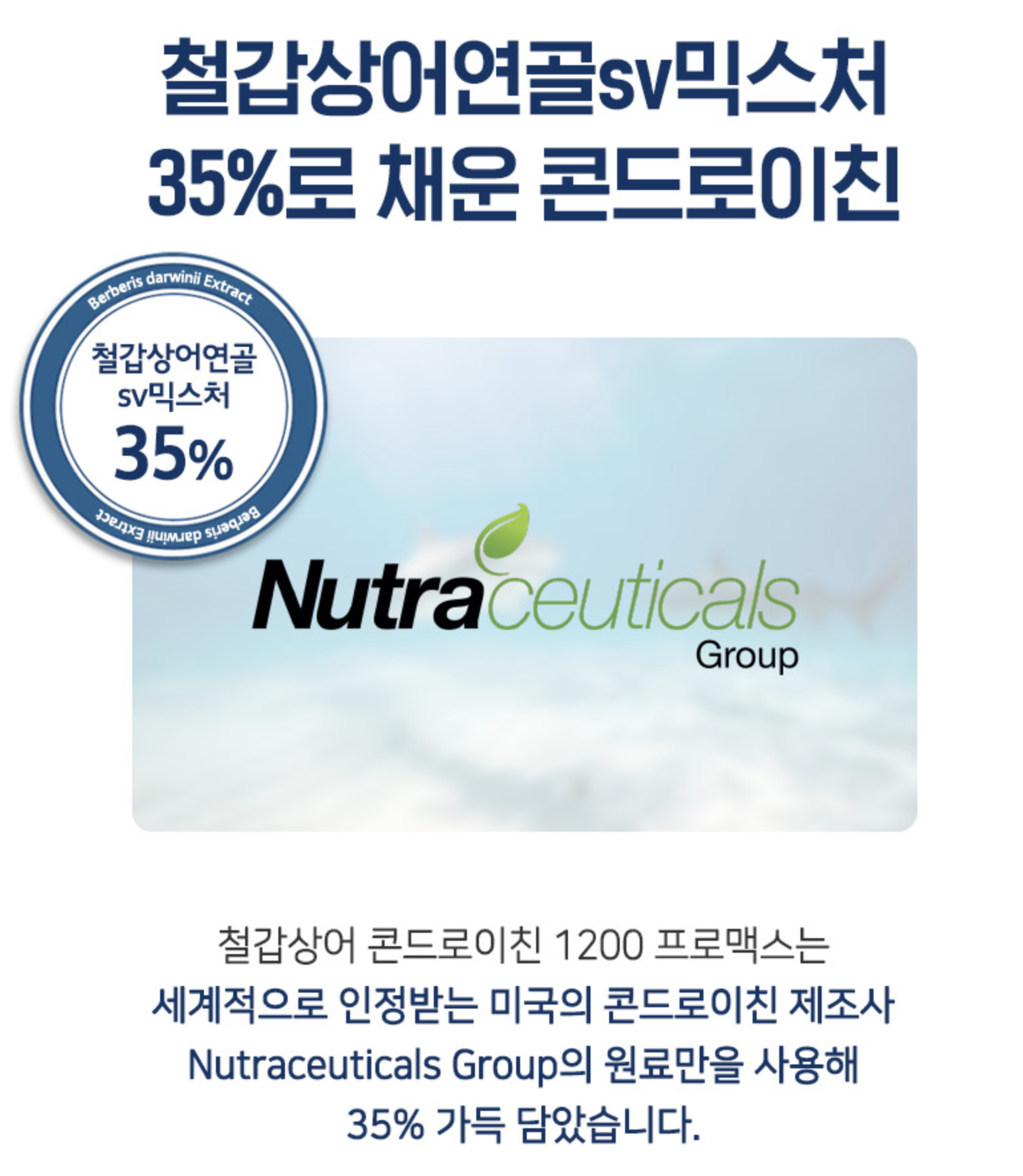 철갑 상어 콘드로이친 1200mg 상어 연골 무릎 관절에 좋은 영양제 - 상세 이미지 4