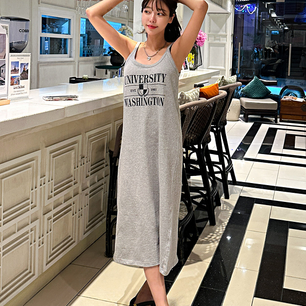 유니버 꾸안꾸 롱 원피스 / 데일리 해외여행 여름원피스 비치원피스 바캉스 휴양지 여행룩 - 상품 이미지