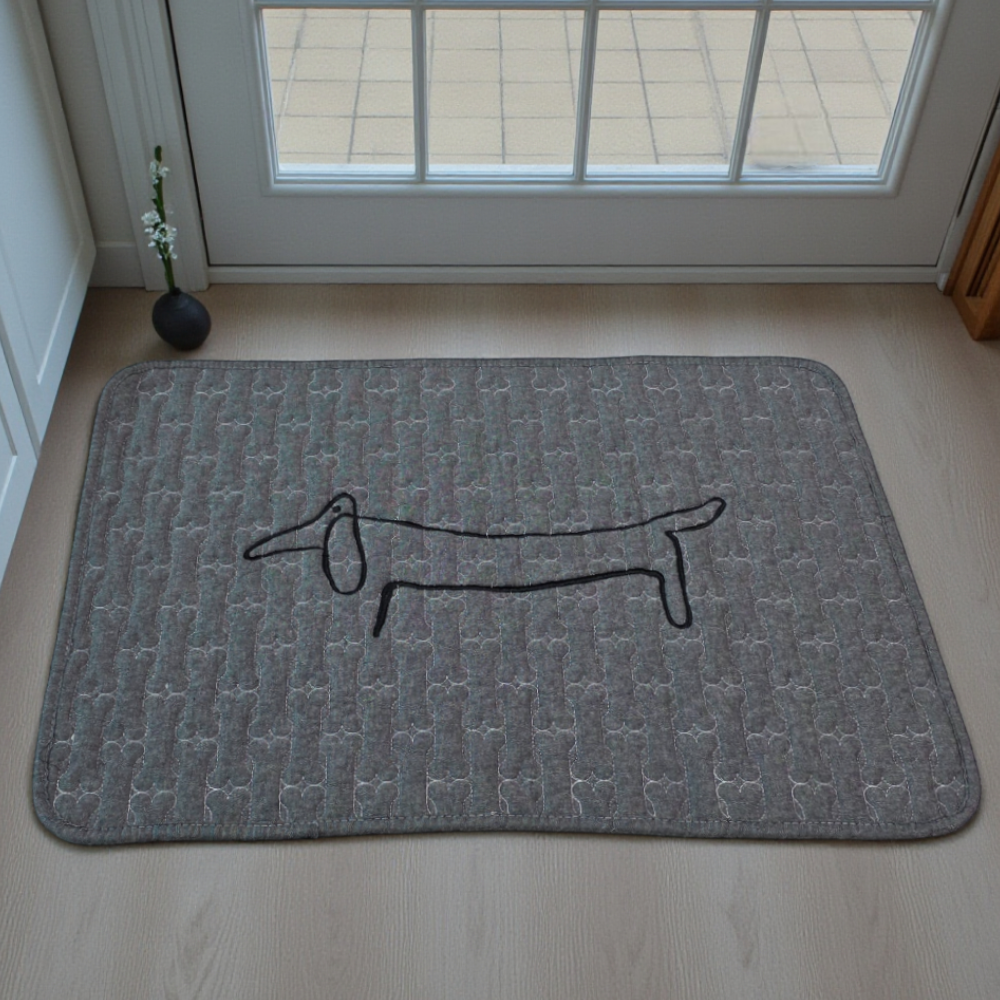홈집합 면 퀼트 미끄럼방지 사각 발매트 사계절용 카키그레이, 50x130cm