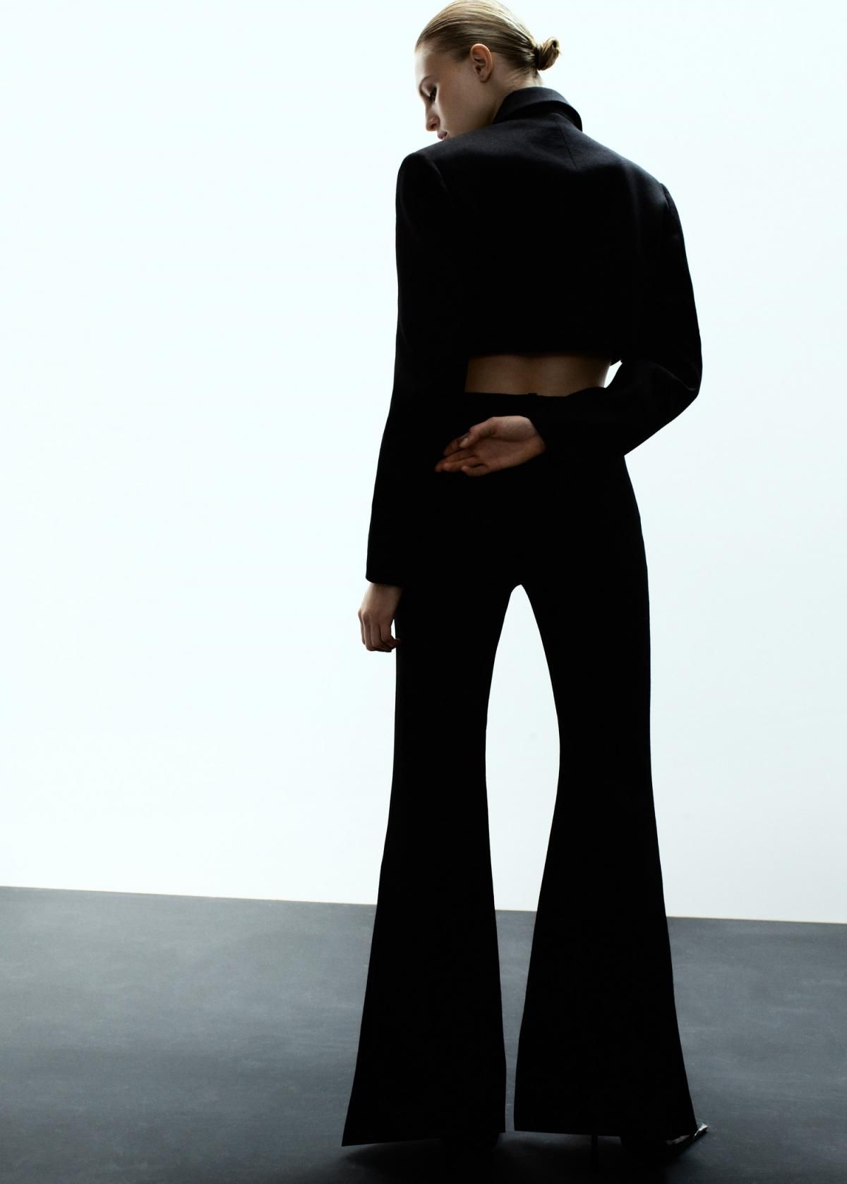 망고 프리미엄 울 플레어 슬랙스 팬츠 17089120 NEGRO - 상세 이미지 4