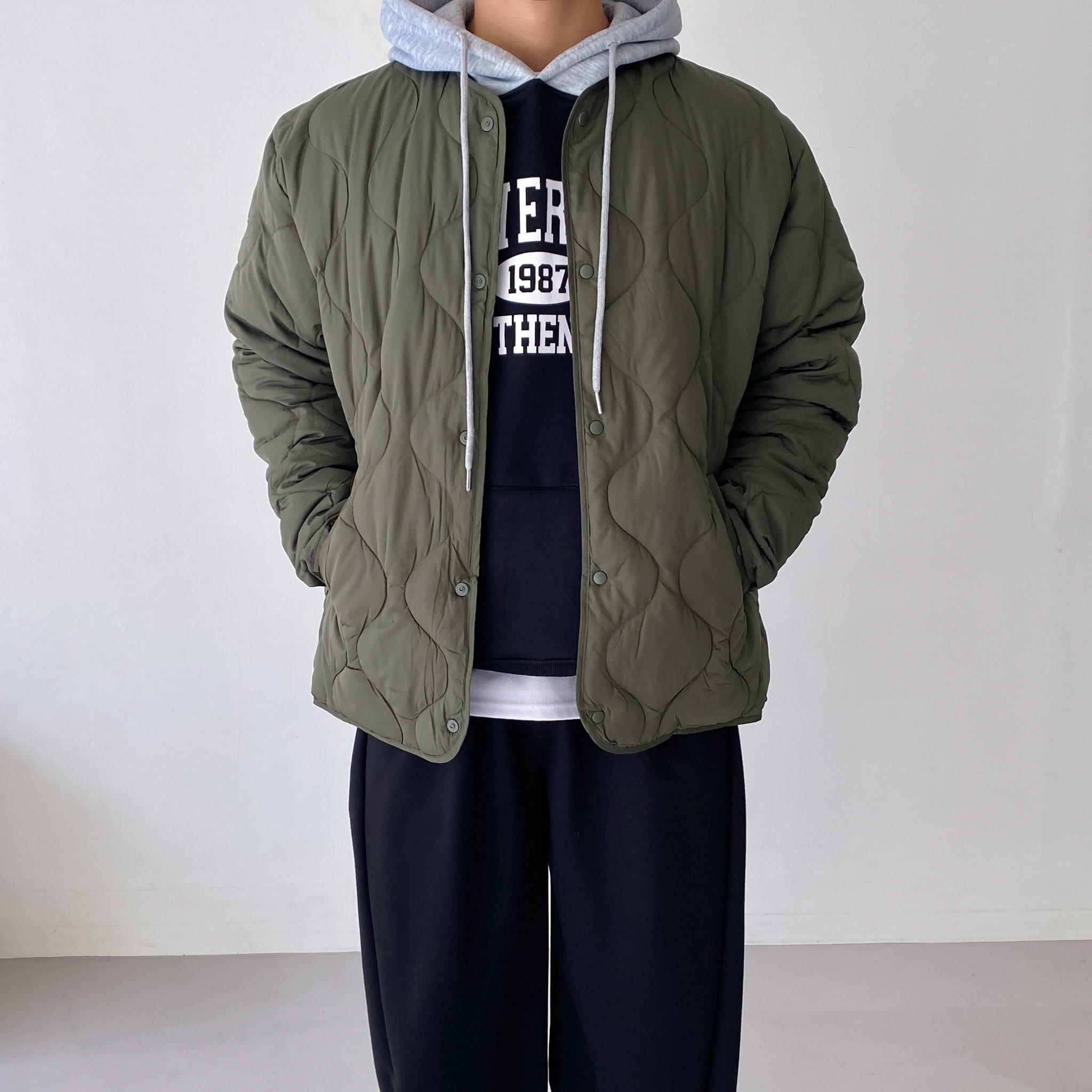 깔깔이패딩 웰론패딩 방상내피 방한내피 남자야상 남자퀼팅점퍼 남성퀼팅점퍼 남성깔깔이 - 상세 이미지 4