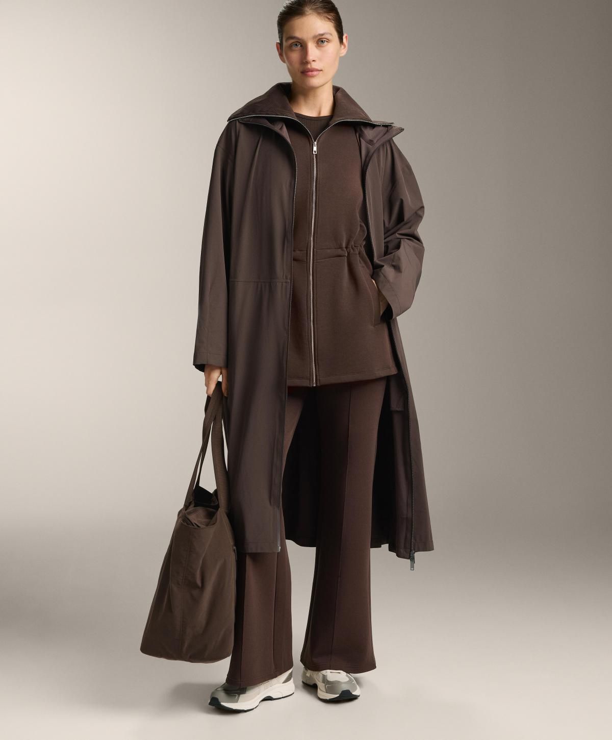 오이쇼 모던 부츠컷 코튼 플레어 팬츠 1143/308 DARKREDDISH-BROWN - 상세 이미지 5