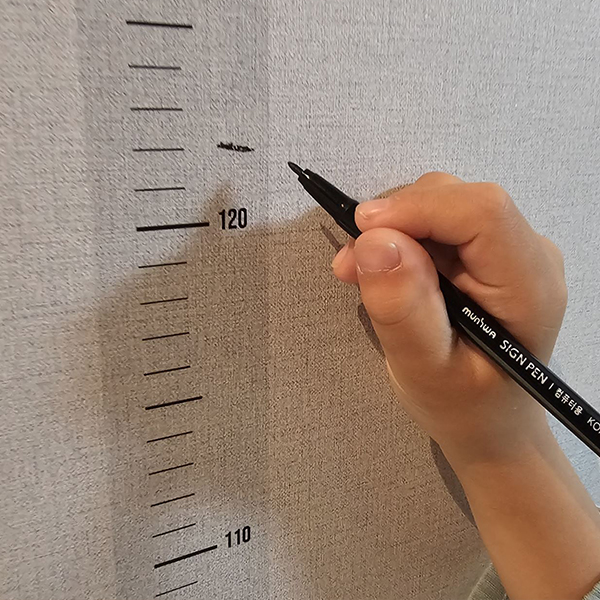라라운드 투명 키재기 스티커 심플 인테리어 8컬러 200cm 2M