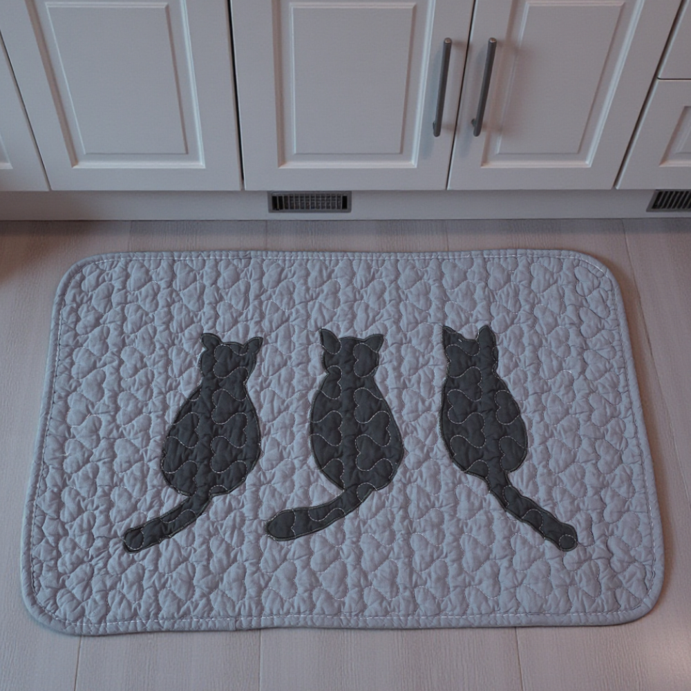 홈집합 순면 미끄럼방지 폭신한 사각 발매트 사계절용 블랙, 40x60cm