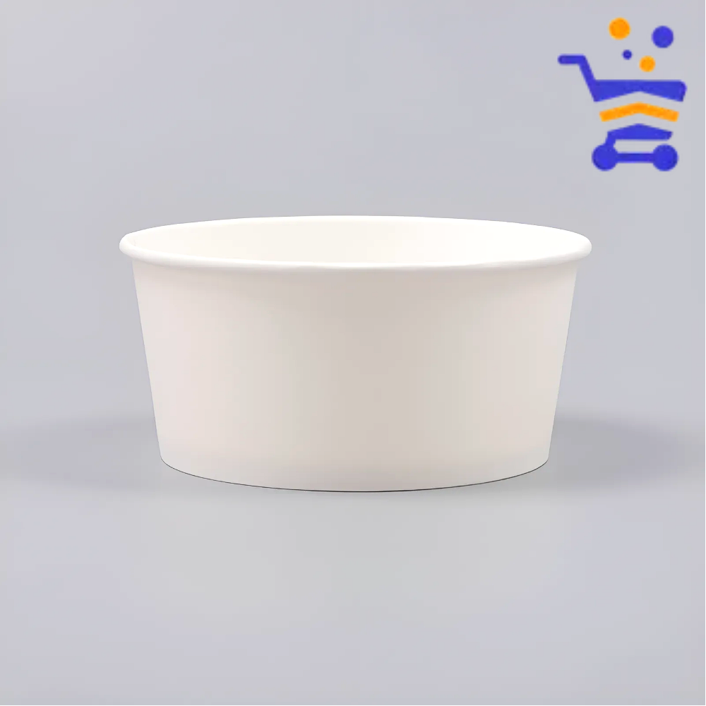 국산 일회용 무지 종이용기 520cc 50개 업소 샐러드 회덮밥 닭강정 떡볶이 분식 용기 - 메인 이미지