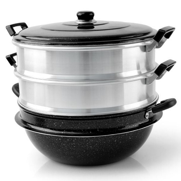 스테인레스 대용량 찜솥 가정용 3단 찜솥 다용도 인덕션 업소용 대형 - 메인 이미지