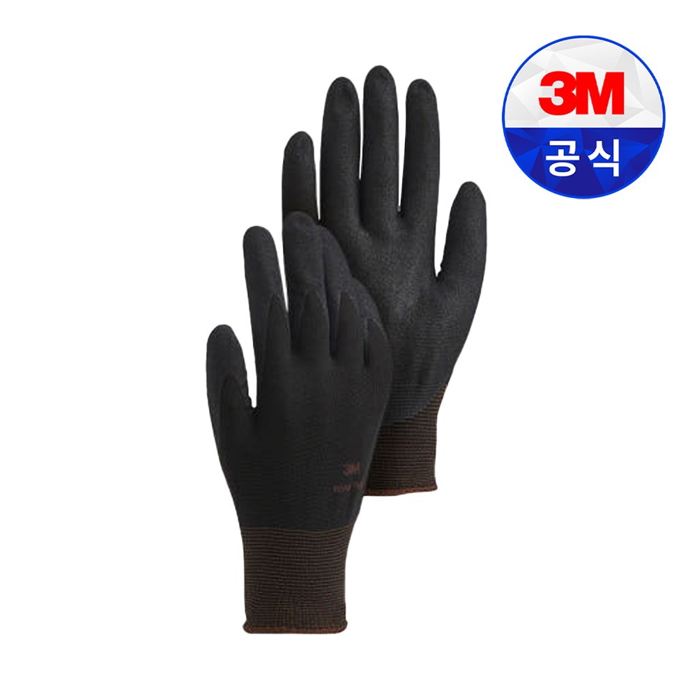 3M 슈퍼터프 4+ 10켤레 안전장갑 안전 보호 코팅 다용도 블랙 - 메인 이미지
