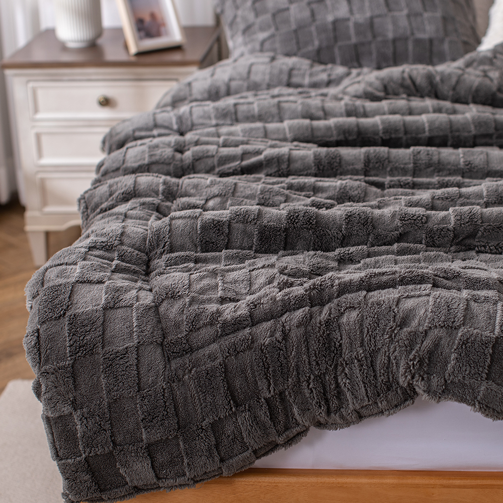 까사앤슬립 코지큐브 10mm극세사 차렵이불 베개커버세트