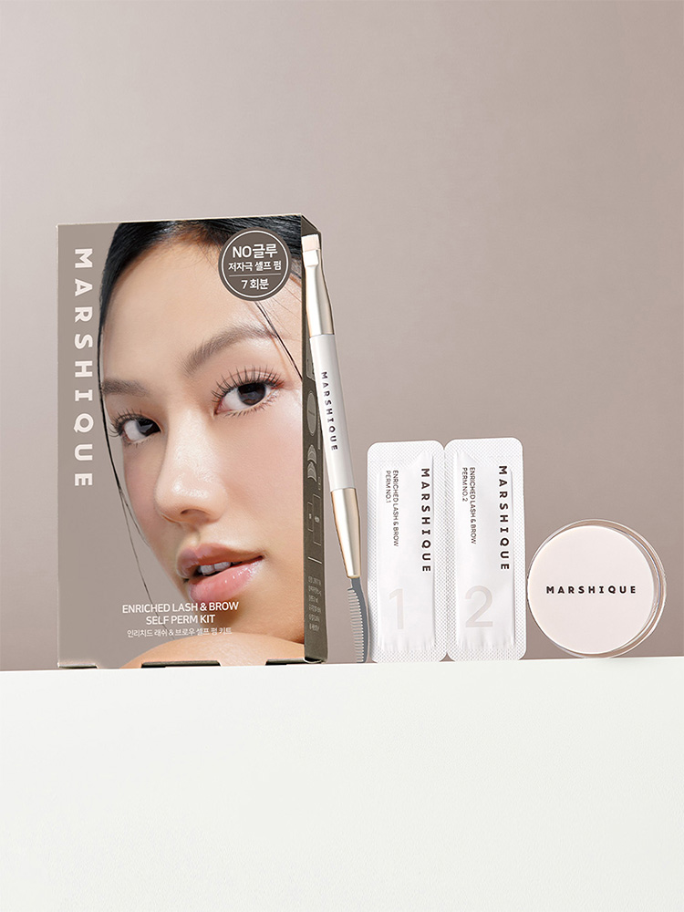 [7회분] 마르시끄  저자극 노글루 셀프 속눈썹 펌 키트 - 강남샵 공동개발 래쉬 브로우 파마 펌제 세트 제품 이미지