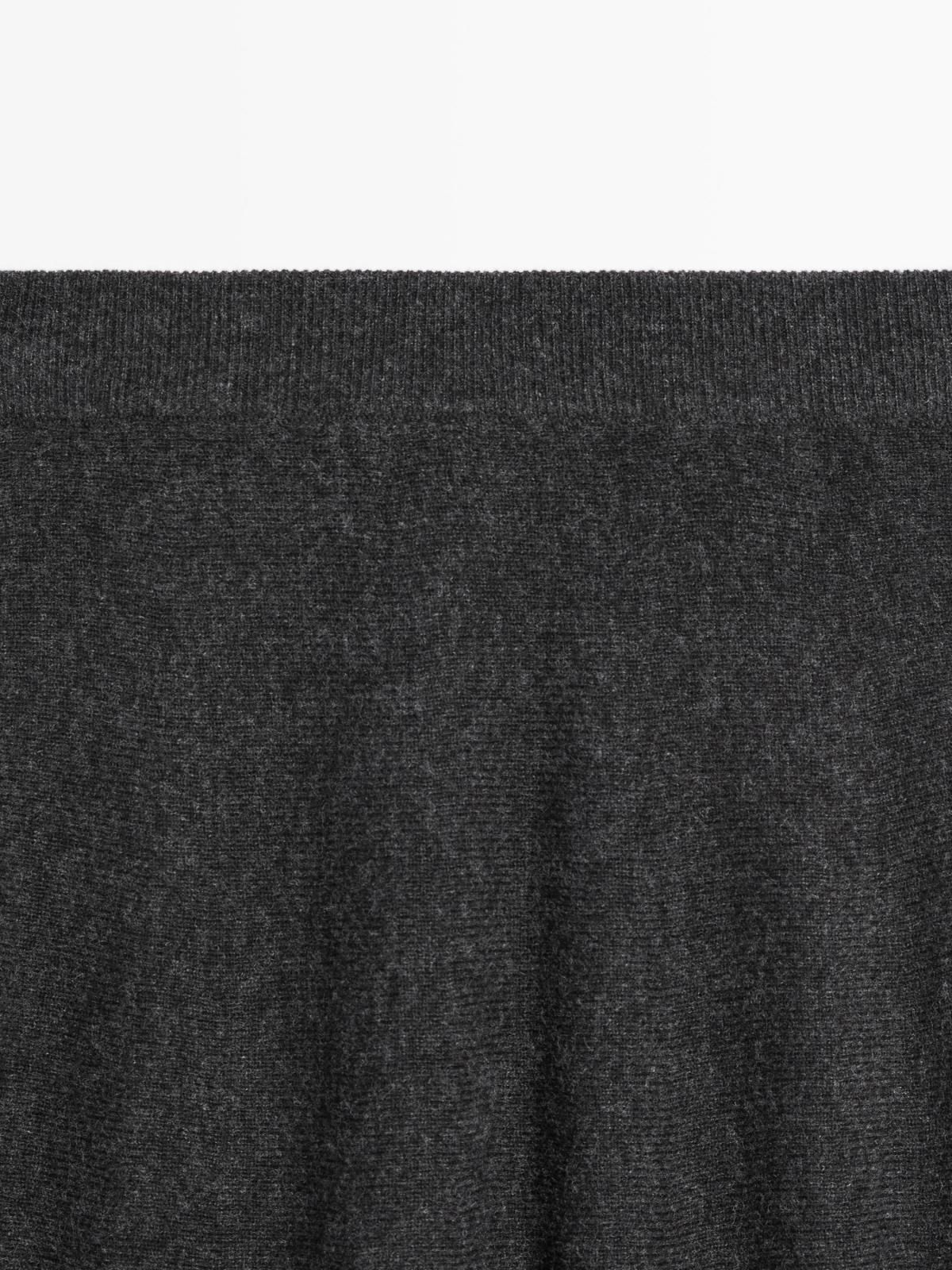 마시모두띠 울 혼방 롱 플레어 니트 스커트 5233/692 ANTHRACITE GREY - 상세 이미지 5