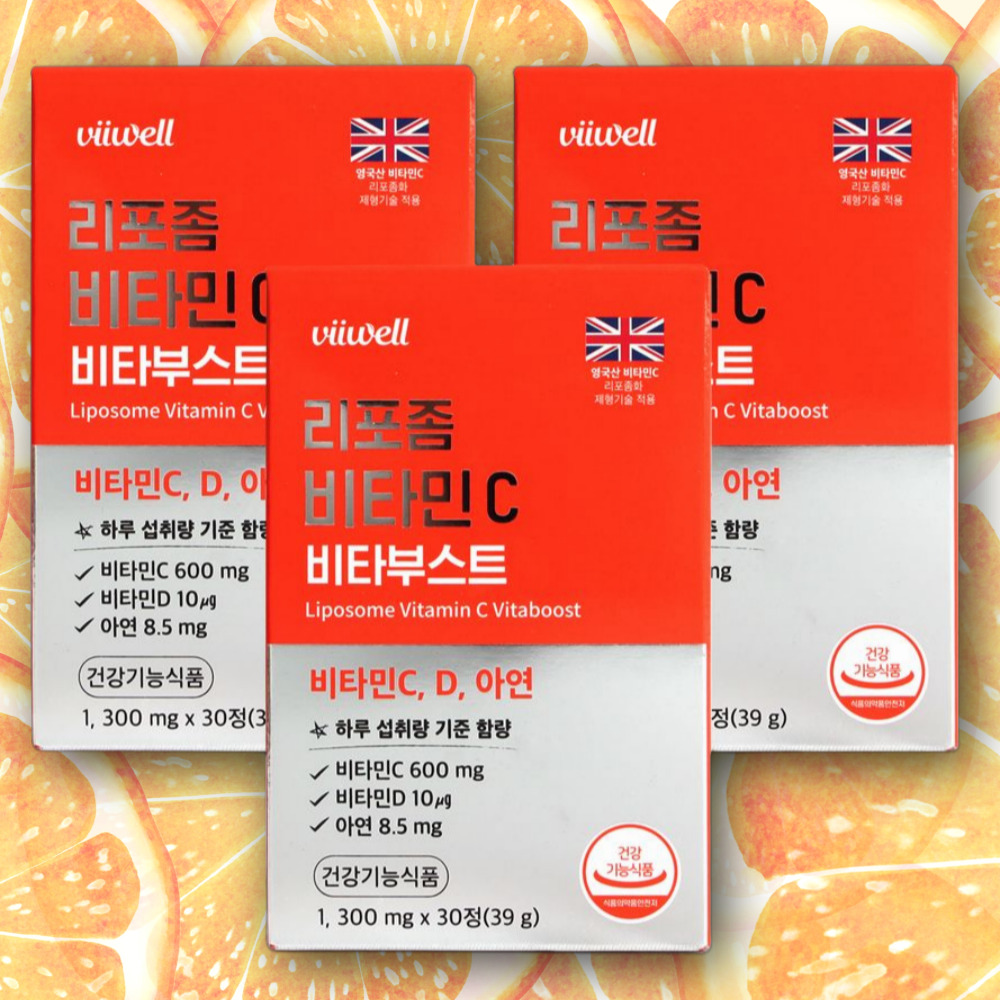 리포좀비타민C 씨 고용량 리포조말 리포즘비타민C 리포솜 1300mg 30정, 3개 제품 이미지