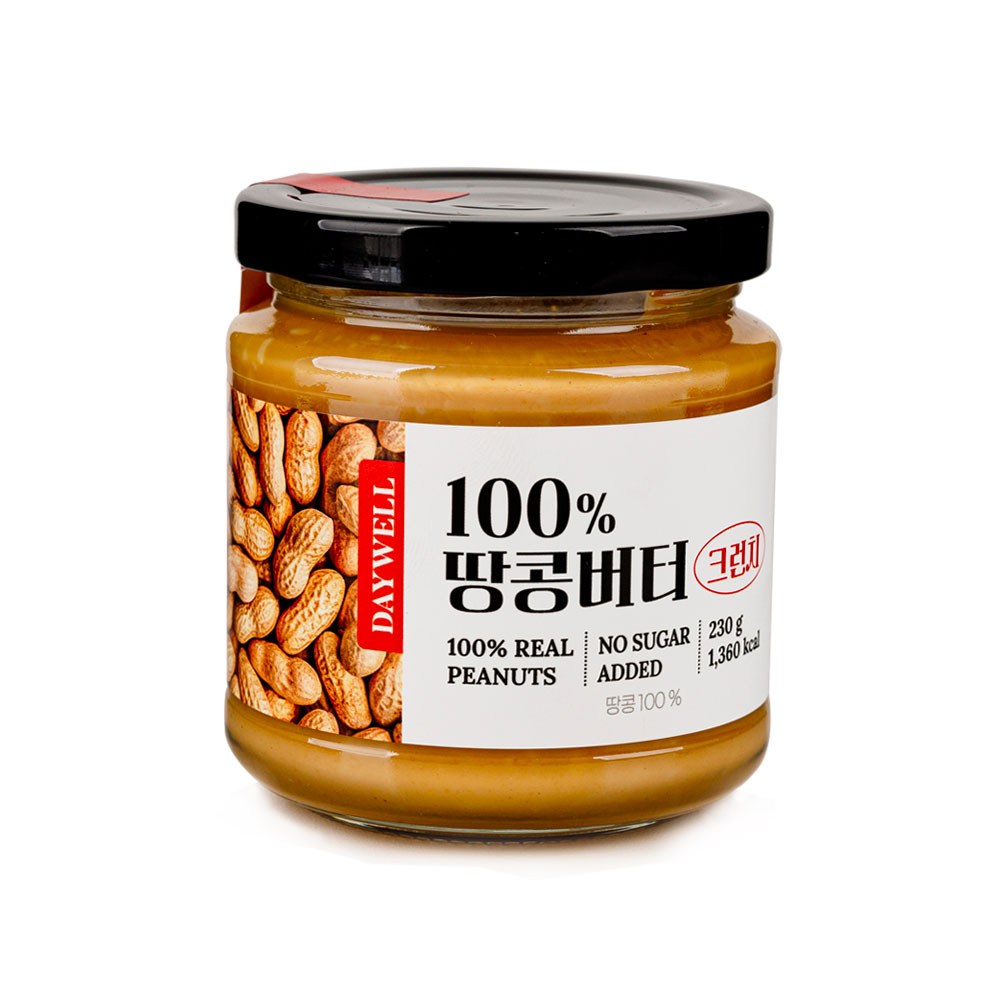 (현장구매용,택배불가)데이웰 100% 무첨가 무설탕 땅콩버터 크리미 크런치 230g 이미지 8