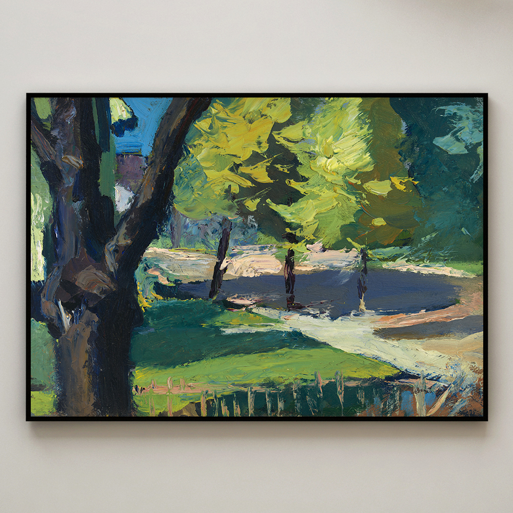 에드워드 호퍼 인테리어 그림 액자 포스터 명화 Landscape with Fence and Trees 1919 - 상세 이미지 4