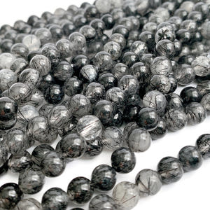 에이플로 AAA 라운드 흑침수정 블랙 침수정 천연 원석 재료 6mm, 반... 실사용 후기 | 효과 있을까? - 상품 이미지 3