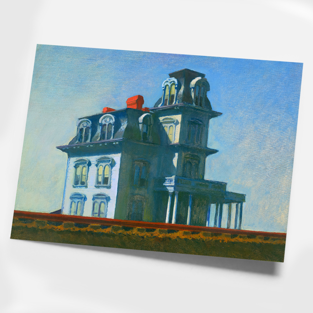 에드워드 호퍼 인테리어 그림 액자 포스터 명화 House by the Railroad 1925 - 상세 이미지 3