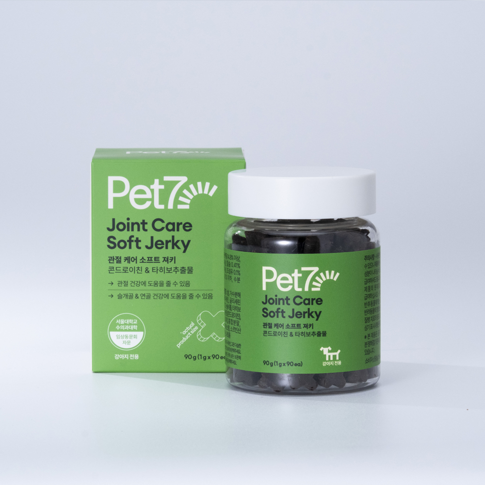 펫세븐 강아지 관절 영양제 노견 노령견 연골 슬개골 관절염 소프트 져키