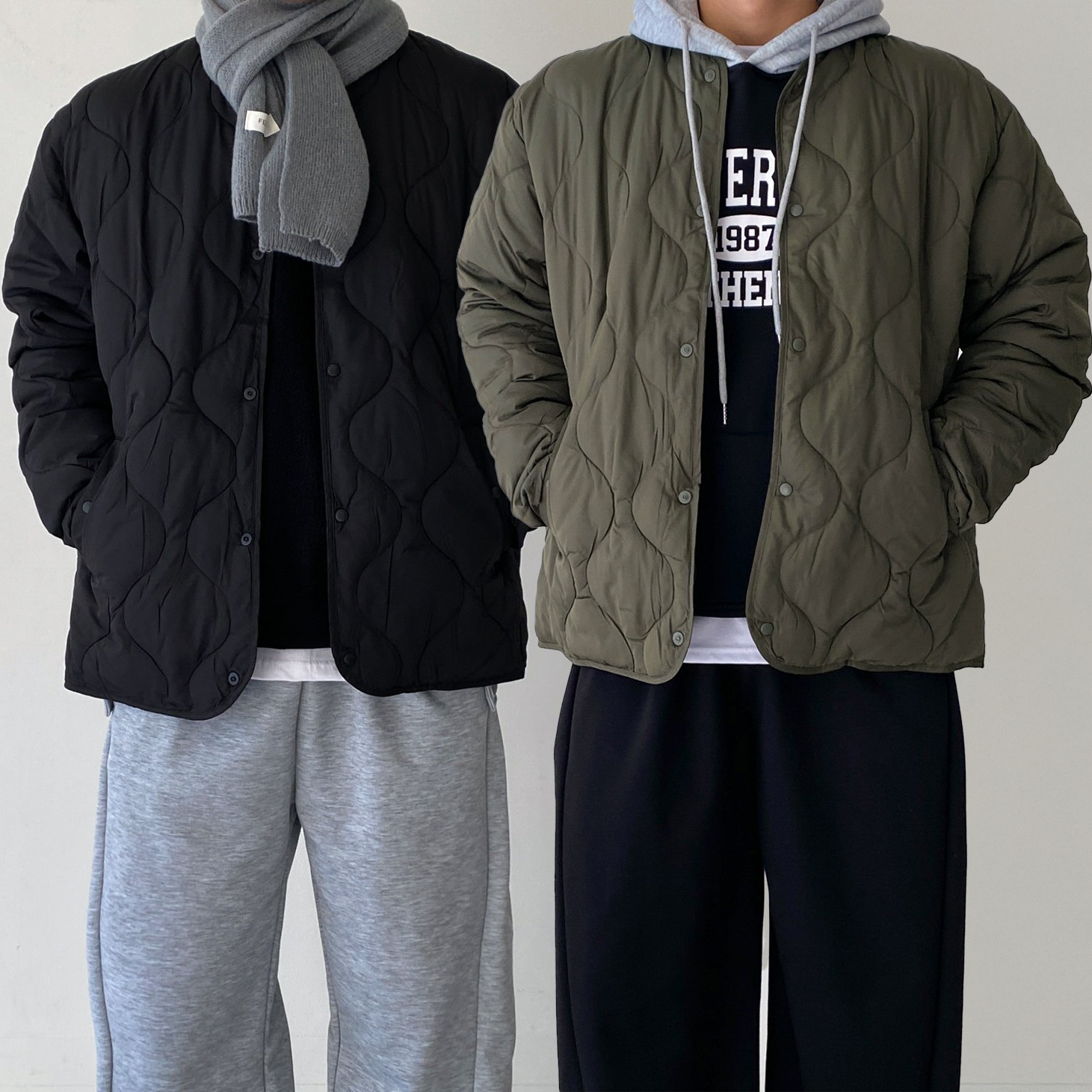 깔깔이패딩 웰론패딩 방상내피 방한내피 남자야상 남자퀼팅점퍼 남성퀼팅점퍼 남성깔깔이 - 상품 이미지
