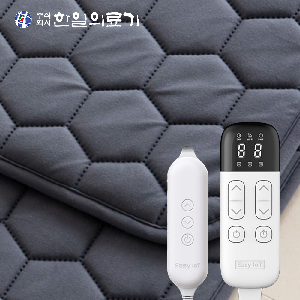 한일의료기 ioT 탄소매트 전기요 워셔블 전기 온열매트 침대용 전기장판 1인용 싱글