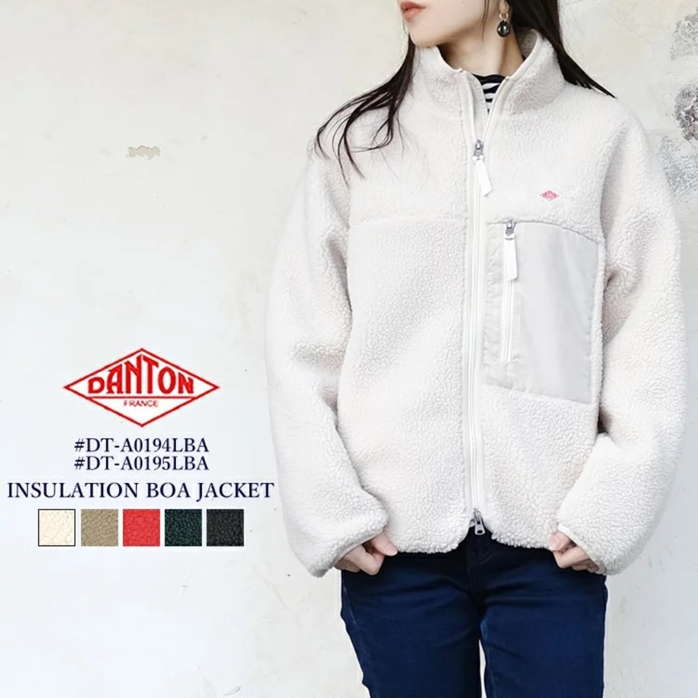 단톤 후리스 플리스 인슐레이션 스탠카라 보아 자켓 일본재고 여성 자켓 커플 25FW - 상품 이미지