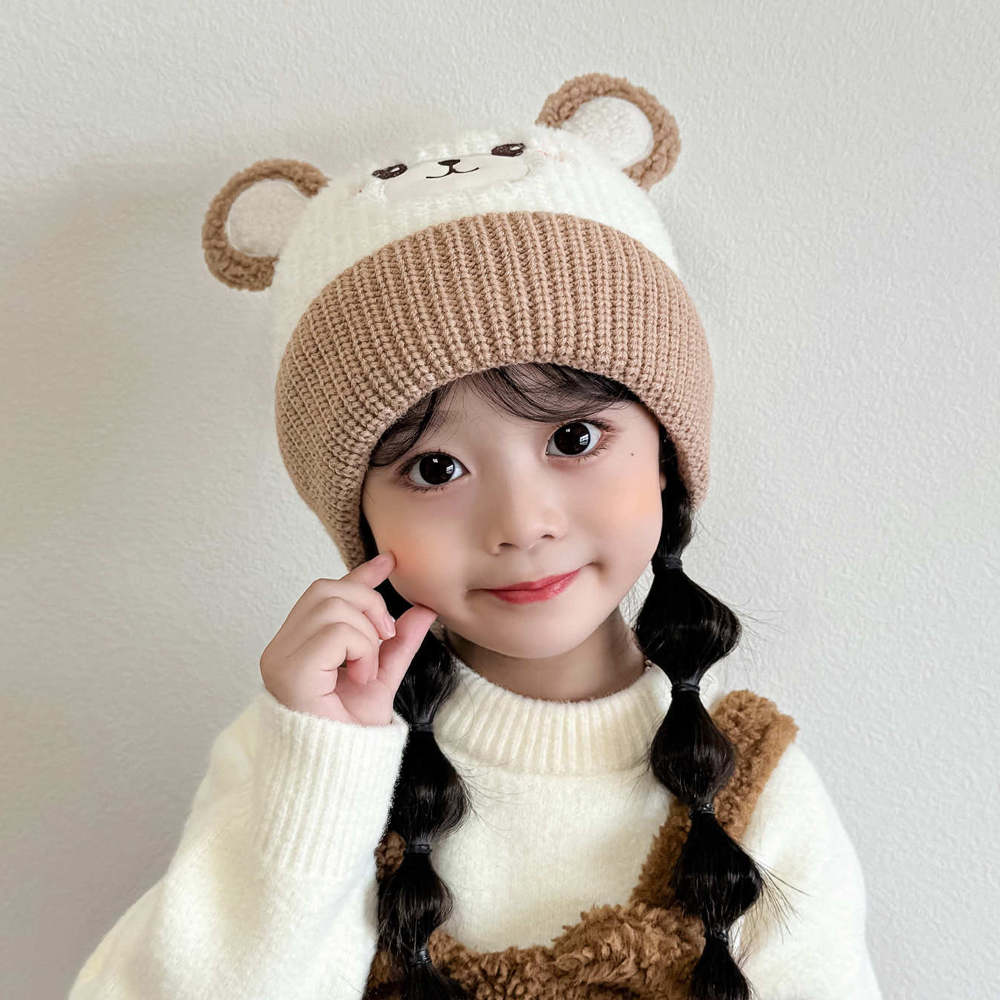 유아 아동 키즈 남아 여아 어린이 초등 학생 아이 겨울 방한 비니 털 토끼 동물 모자 - 상세 이미지 5