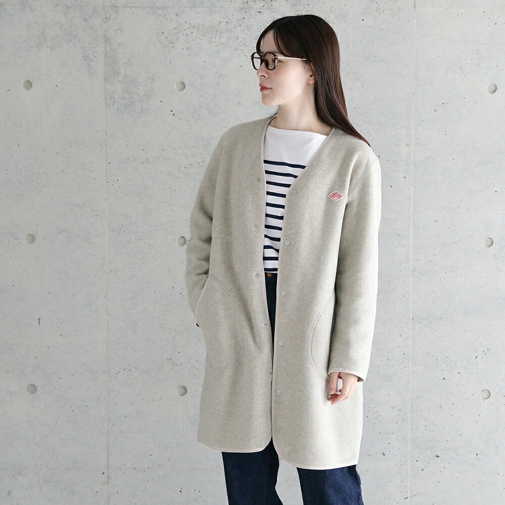 단톤 여성 플리스 카라리스 롱가디건 코트 JD-8992 25FW 콜그레이 36 - 상세 이미지 3