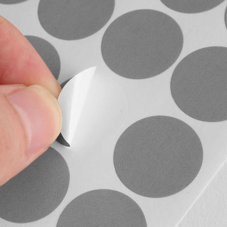 [혜명상점] 스티커 12매세트 그레이 핸드폰꾸미기 설문조사스티커 문구용품 원형 다이어리스티커