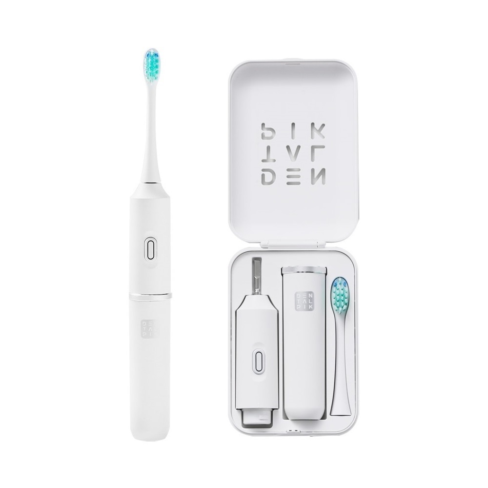 덴탈픽 FDA 휴대용 전동칫솔 음파전동칫솔 진동 충전식 성인용 어린이 방수 포켓팩 - 상품 이미지