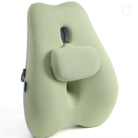 마린바니 메모리폼 의자 등받이 그린 의자높이조절쿠션 편한등받이쿠션