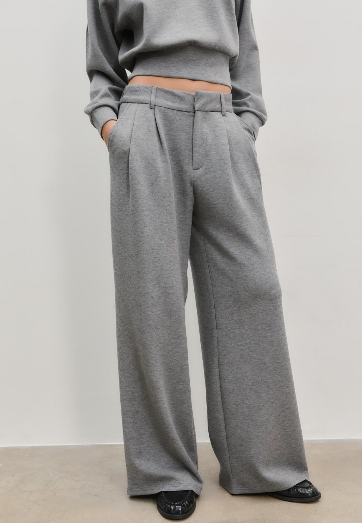 스트라디바리우스 소프트 와이드 테크니컬 슬랙스 팬츠 4537/774 DARK GREY - 상품 이미지