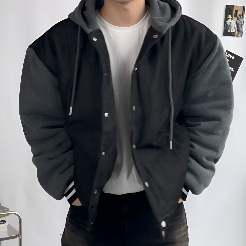 바시티 자켓 야구 점퍼 남자 크롭 데님 봄버 자켓 - 상세 이미지 5
