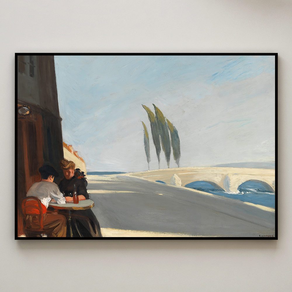 에드워드 호퍼 인테리어 그림 액자 포스터 명화 Le Bistro or The Wine Shop 1909 - 상세 이미지 4