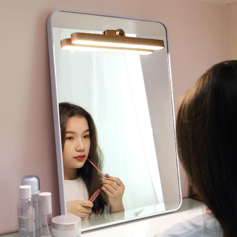 원목 LED 벽 조명 충전식 자석 부착식 화장대 욕실 침실 - 상세 이미지 2