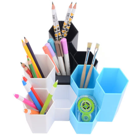 나니 플라워 투명 펜꽂이 고급사무용품 천필통